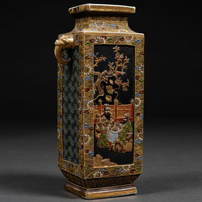 19th century Satsuma porcelain Japanese vase