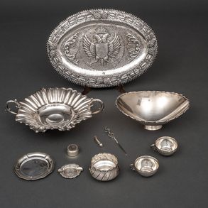 Miscellaneous pieces of Spanish silver punched of the 20th century.