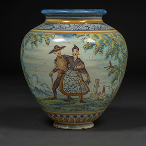 Spanish Talavera pottery of the 20th century.