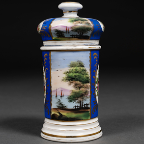 Tarro en porcelana francesa del siglo XIX