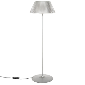 Flos - Floor lamp in chromed metal with 20th century glass shade.