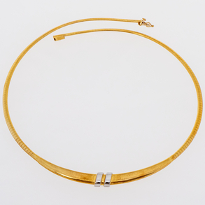 Necklace in 18kt yellow gold and white gold.
