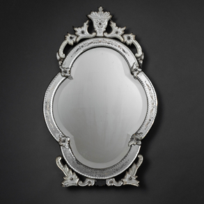 Venetian mirror in Murano glass of the nineteenth century.