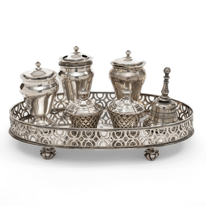 19th century Spanish silver and punched silver scrivener's desk