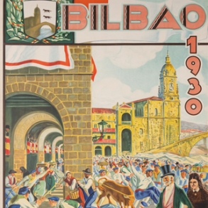 ‘Lithographic poster of the general bullfight of the 1930 bullring’.