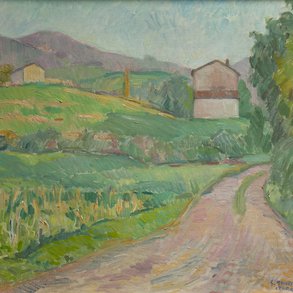 “Landscape with farmhouses”