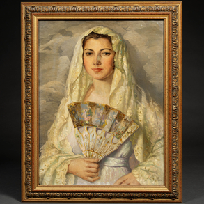 ‘Woman with fan’.