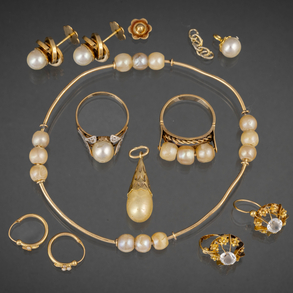 Miscelánea de piezas de oro amarillo de 18 kt.