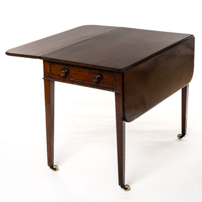 Mesa Inglesa de dos alas en madera de caoba del siglo XIX.