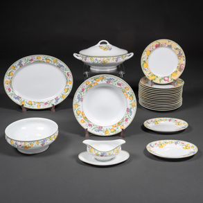 Vajilla en porcelana francesa de Limoges modelo 