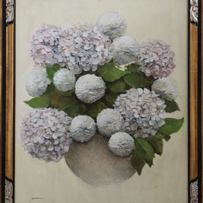 Bodegón de Hortensias