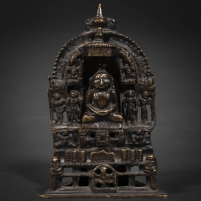 Buda tibetano realizado en bronce del siglo XIX