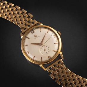 Omega, Reloj de caballero vintage en oro amarillo de 18 kt.