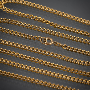 Bonita cadena de eslabones en oro amarillo de 18 kt.