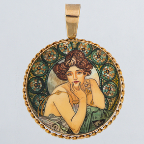 colgante estilo Art Nouveau 