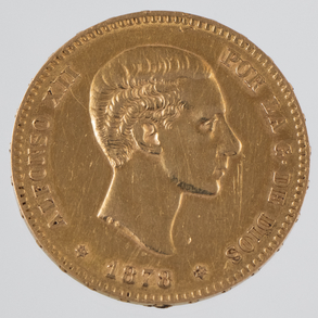 Moneda de 25 pesetas de  ALFONSO XII del año 1878