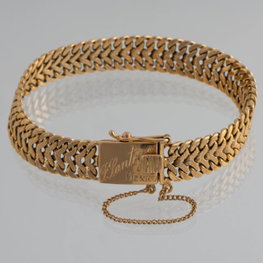 Bonita pulsera en oro amarillo de 18 kt.