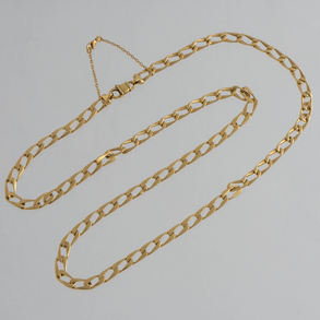 Cadena de eslabones rectangulares en oro amarillo de 18 kt