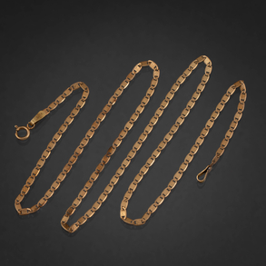 Gargantilla de eslabones lisos en oro amarillo de 18 kt.