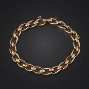Pulsera hueca en oro amarillo de 18 kt.