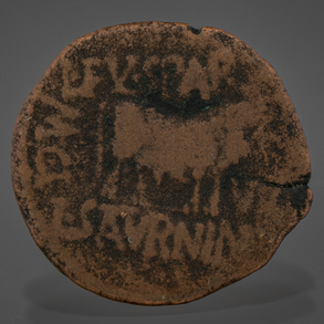 Ases de la Ceca (Tiberio + Toro), moneda realizada en bronce. (14-37 D.C)