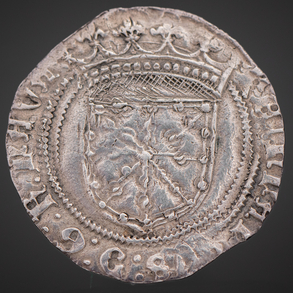 Moneda  AG de 1 Real de Fernando el Católico , Ceca Pamplona, (1476-1516)