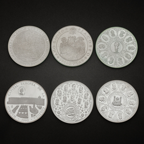 Conjunto de seis medallas conmemorativas AG