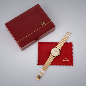 Omega, Reloj de caballero en oro amarillo de 18kt de los años 40-50.